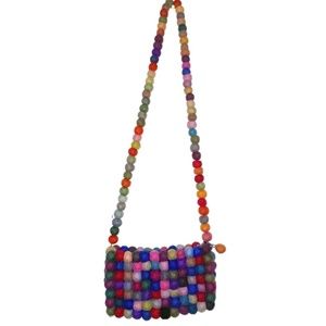 HATTI Unique Multicolored  Vintage Purse  100% wool